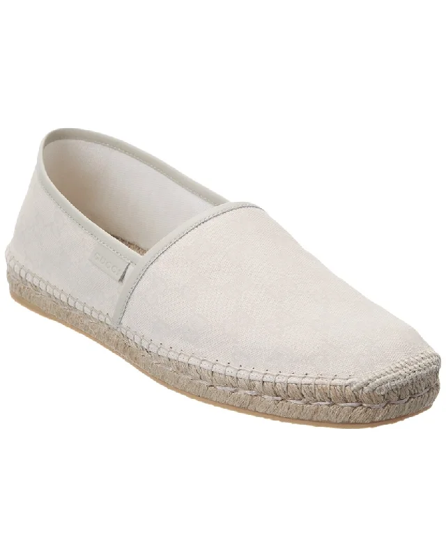 Comfortable Heeled Shoes Gucci GG Canvas & Leather Espadrille