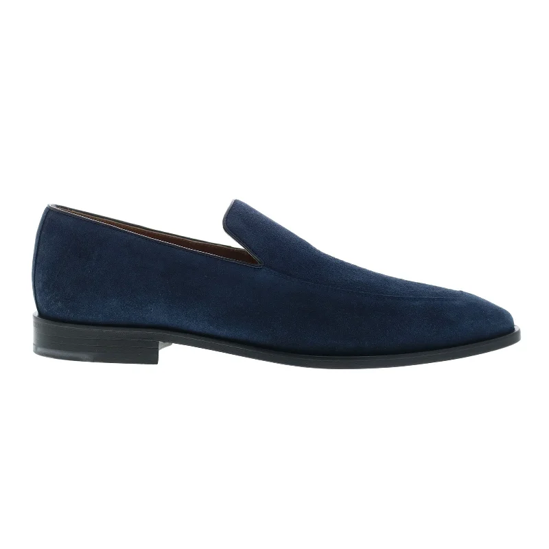 Comfortable Athletic Shoes Bruno Magli Ivan BM3IVNN1 Mens Blue Suede Loafers & Slip Ons Casual Shoes