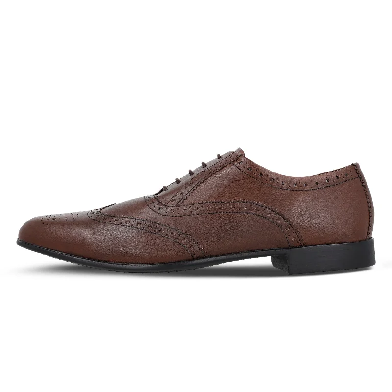 Trendy Boots For Winter Walkaroo  Leather Men formals Shoes - WF6055 Brown