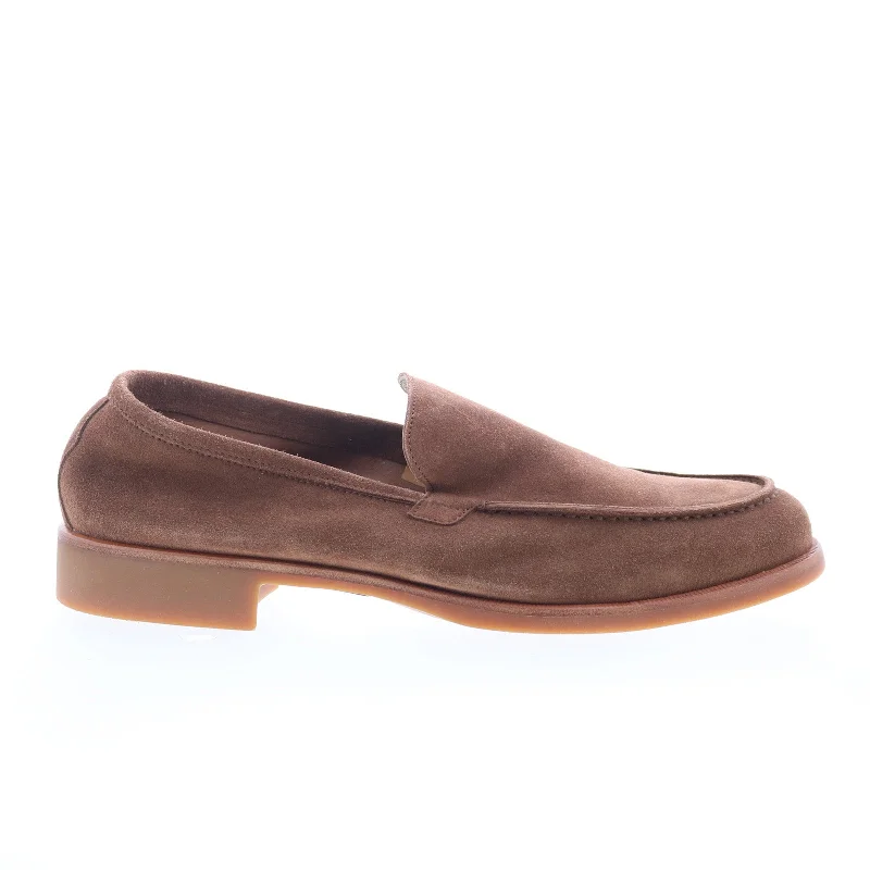 Trendy Walking Boots Di Bianco Velour Calf SC602 Mens Brown Loafers & Slip ons Casual Shoes