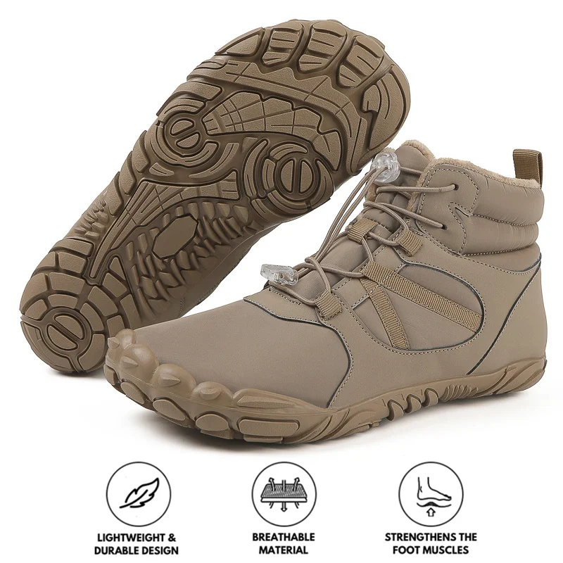 High Fashion Work Boots Winter Thick Outdoor Snow Boots Warm Mountaineering Shoes Non-slip & Waterproof Winter Barefoot Shoe (Unisex)