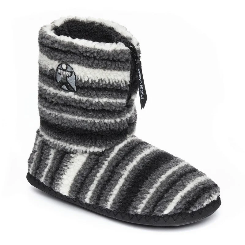 Classic Hiking Boots Teddy - Sherpa Slipper Boot - Grey Stripe