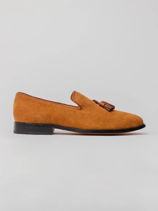 Formal Hiking Footwear Baron Tassel Loafer - Sand Suede