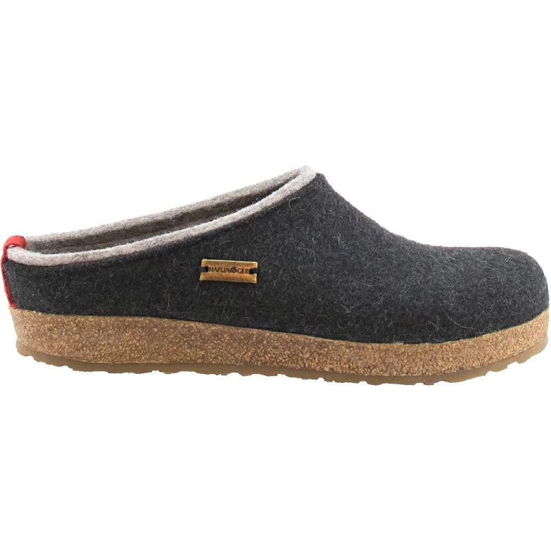 Comfortable Dress Flats Women's Haflinger Kris Charcoal Wool