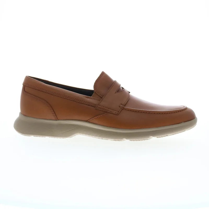 Breathable Sports Shoes Rockport TruFlex Dressport Penny Mens Brown Loafers & Slip Ons Penny Shoes