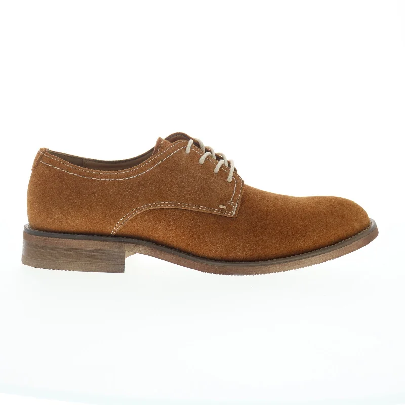 Outdoor Athletic Shoes La Milano A11328 Mens Brown Suede Oxfords & Lace Ups Plain Toe Shoes