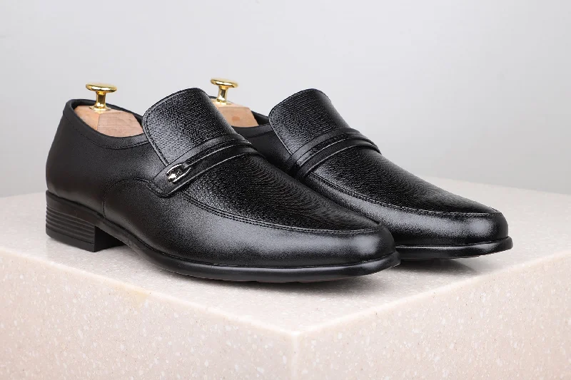 Formal Hiking Footwear Formal Slippons-Black