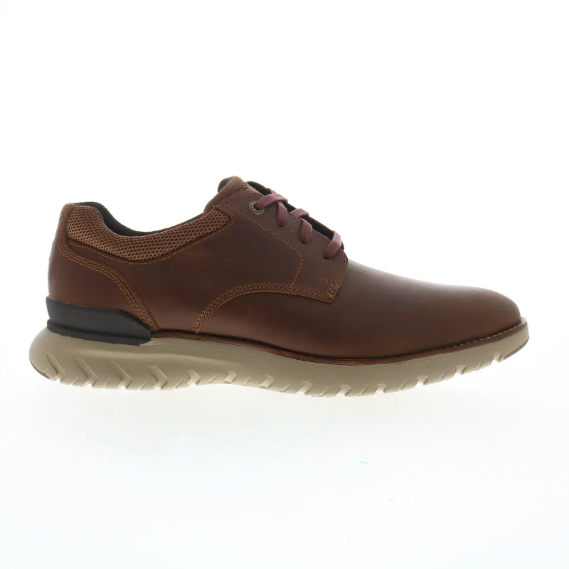 Comfortable Platform Boots Rockport Total Motion Sport Plain Toe Oxford CI9599 Mens Brown Oxfords Shoes