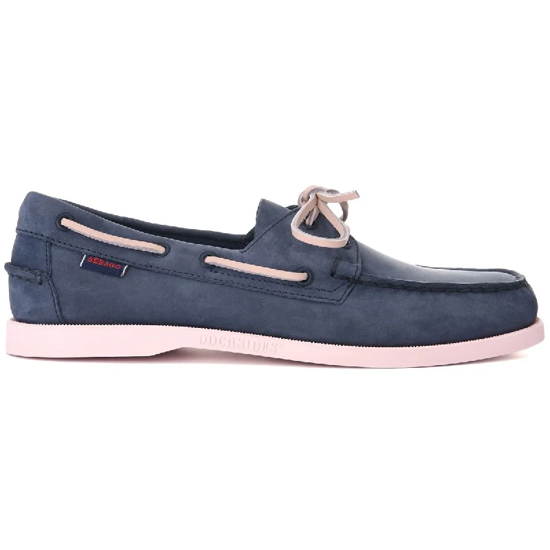 Stylish Running Footwear Docksides Portland Nubuk - Navy Blue & Pink