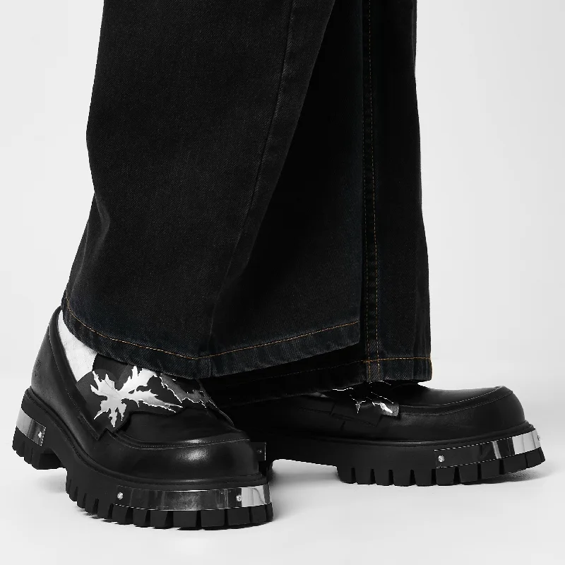 High Fashion Footwear My Metal Men's Loafers - Black