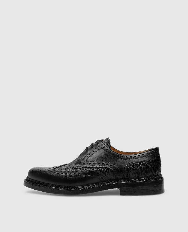Comfortable Snow Sneakers Buda Full Brogue SG - Black