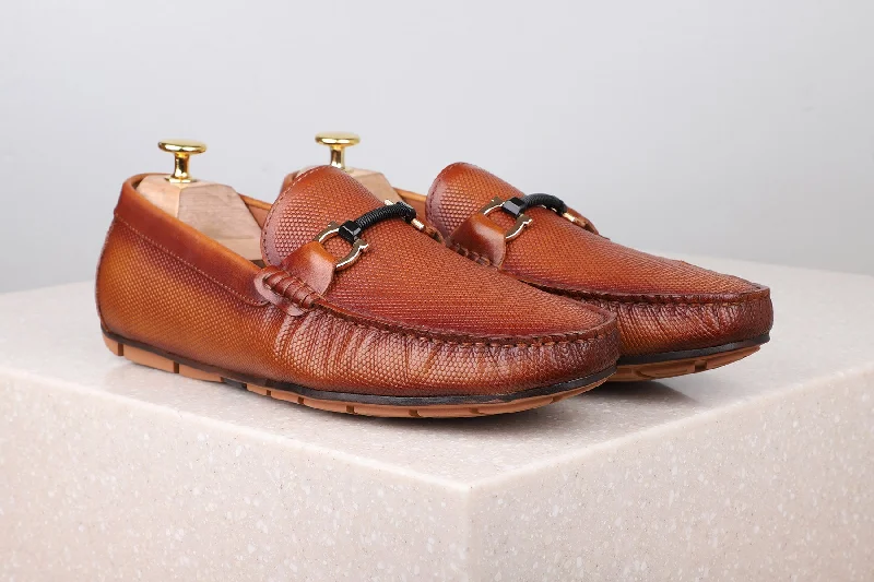 Formal Sports Shoes Driving Shoes-Tan