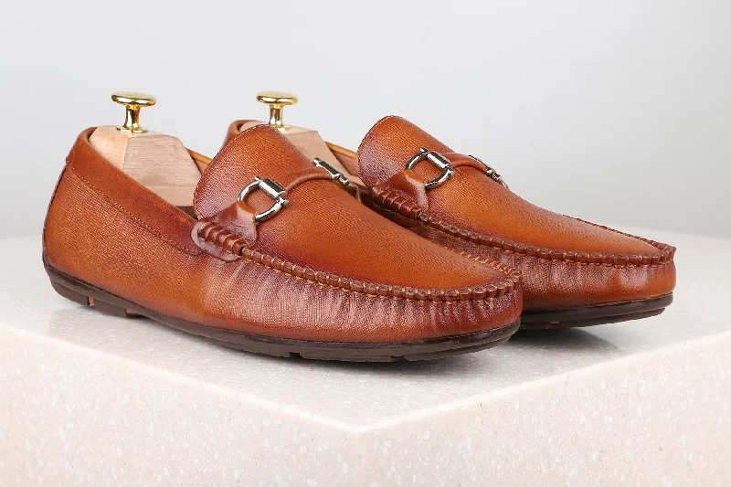 High Fashion Footwear Driving Shoes-Tan
