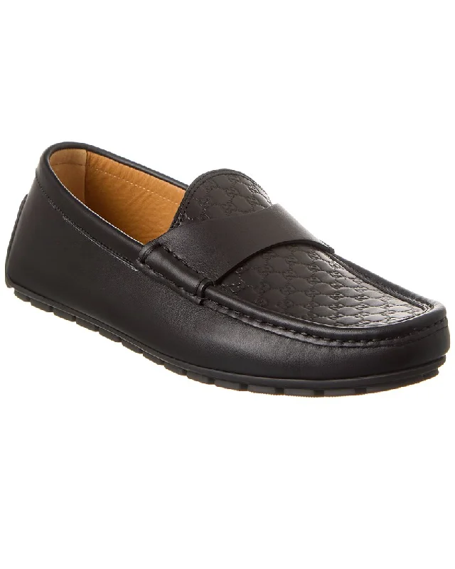 Stylish Work Sneakers Gucci Microguccissima Leather Driver