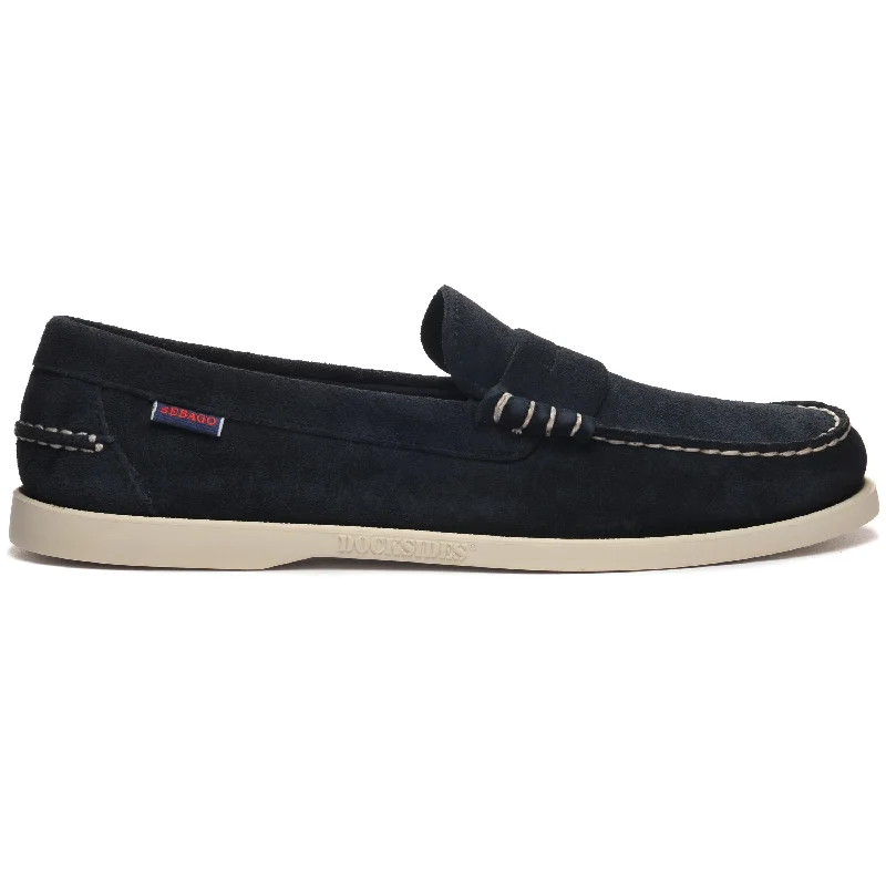 Comfortable Winter Sandals Dan Boat Roughout - Blue Universe