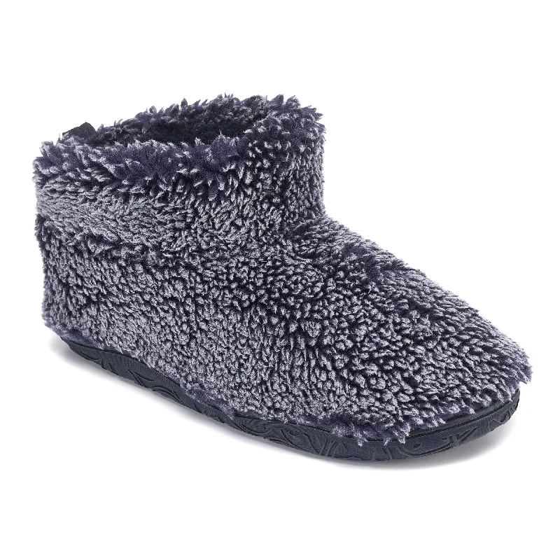 Trendy High Top Sneakers Leonardo - Shorter Length 100% Recycled Snow Tipped Sherpa Slipper Boot - Washed Peacoat Navy