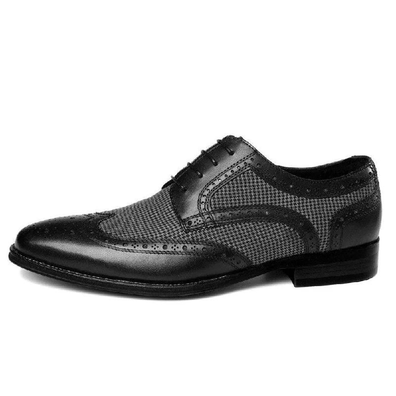 Casual Winter Shoes Dotato - Brogue Leather oxford shoes for men