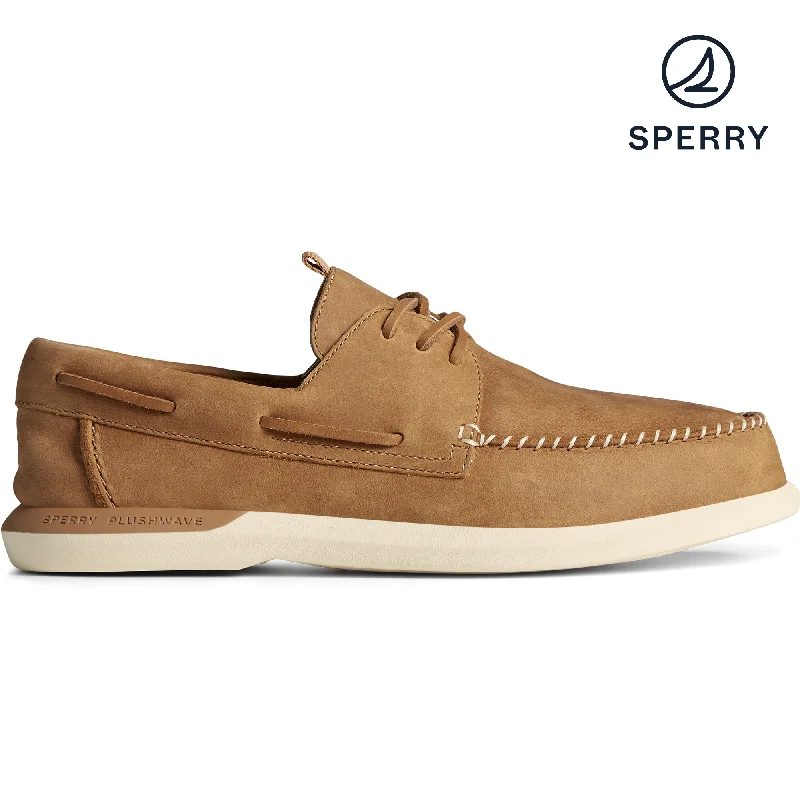 Casual Walking Boots Men's Authentic Original PLUSHWAVE 2.0 Boat Shoe - Tan (STS23946) Casual Walking Boots Men's Authentic Original PLUSHWAVE 2.0 Boat Shoe - Tan (STS23946)
