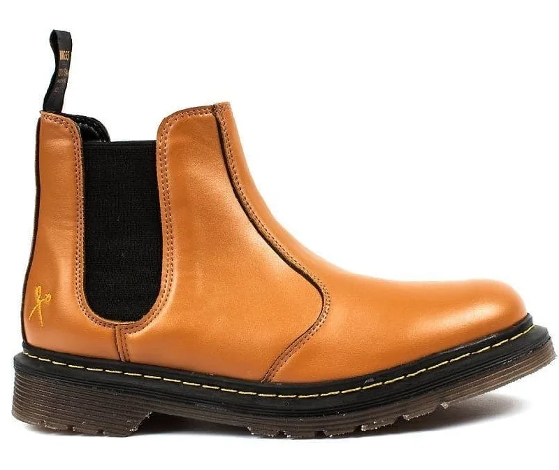Waterproof Sports Shoes 'Brick Lane' vegan Chelsea boot by King55 - brown
