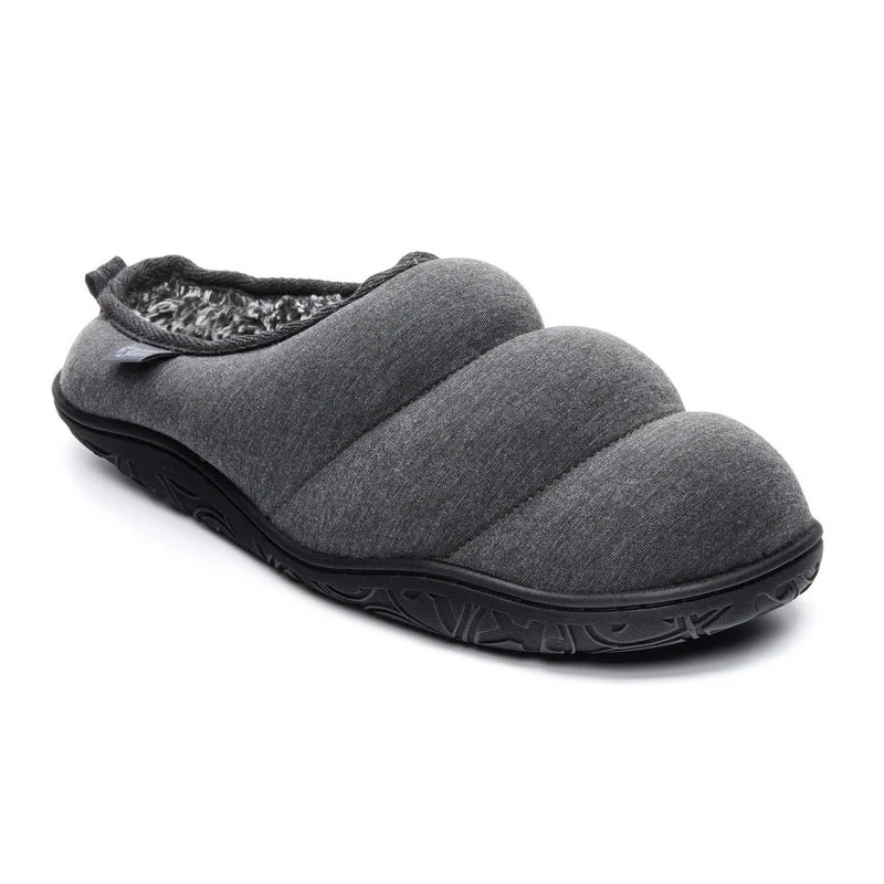 Durable Running Sandals Matt - Jersey Puffa Mule Slipper - Charcoal Marl