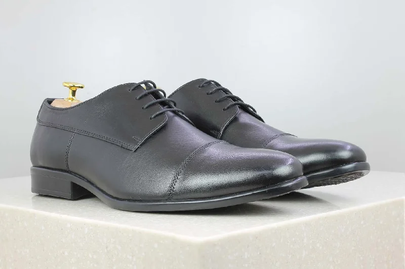 Comfortable Platform Boots Office Lace-Up - Black