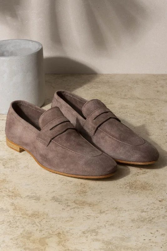 Stylish Platform Boots Brown soft penny loafers - Made In Italy