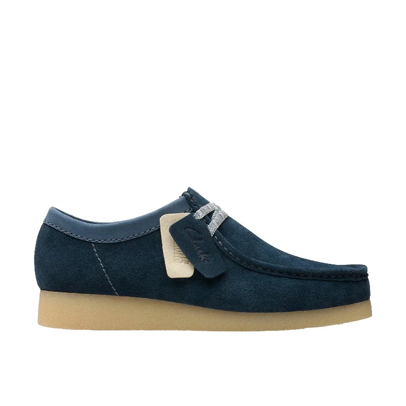 Casual Snow Shoes Clarks Wallabee EVO 26180127 Mens Blue Oxfords & Lace Ups Casual Shoes