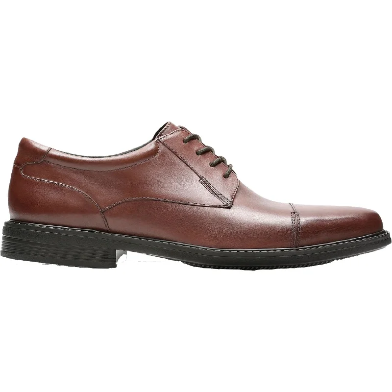 Comfortable Work Sneakers Men's Bostonian Wenham Cap Brown Leather