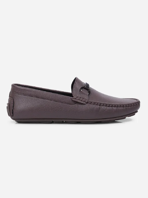Durable Sports Sneakers Men's Grey Moc Toe Buckle Loafer (IX4111)