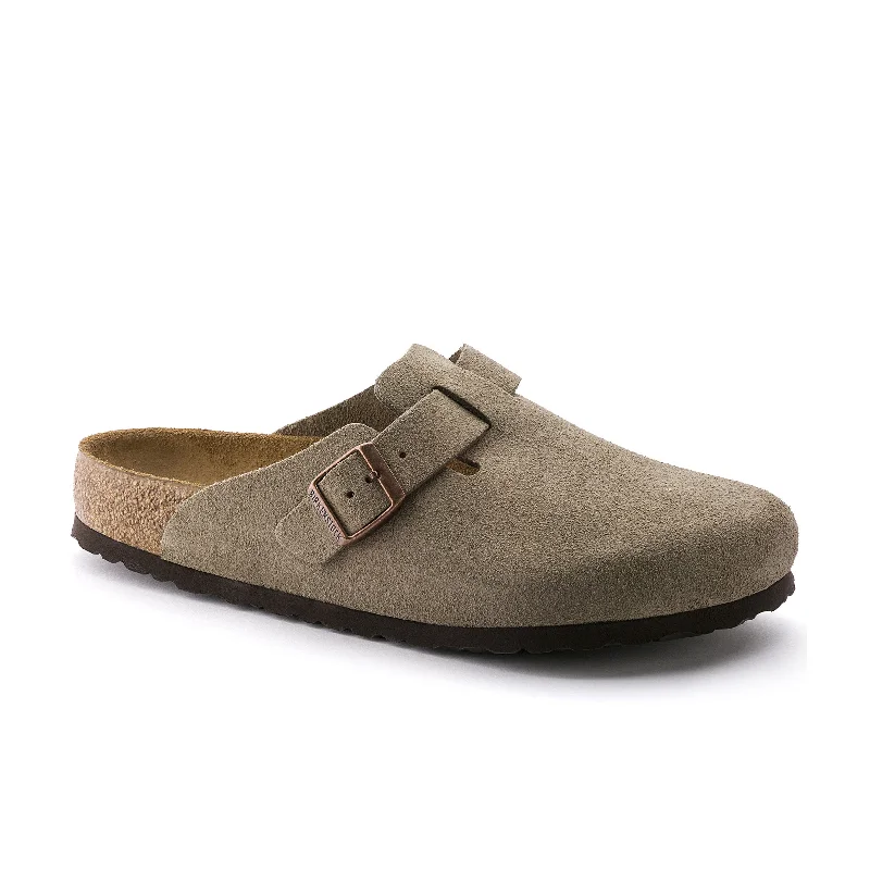 Comfortable Casual Sandals Boston SFB Taupe Suede Leather