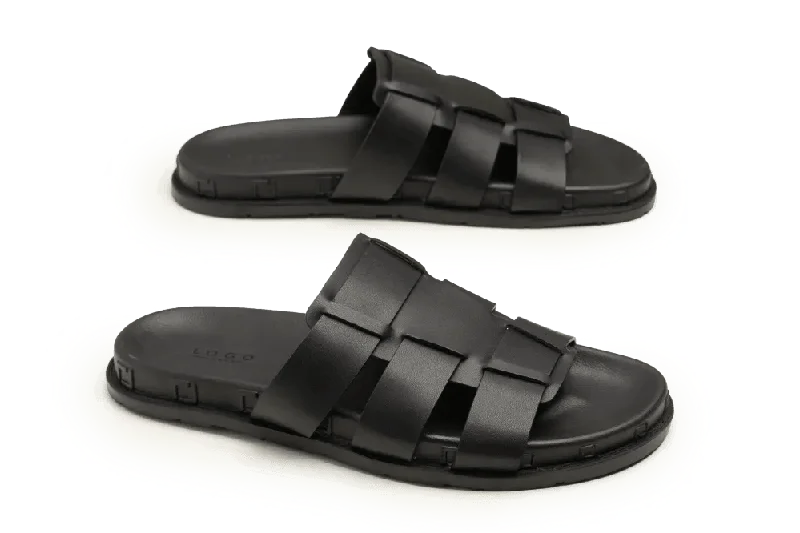Comfortable Hiking Sandals LOGO 7939 BKA