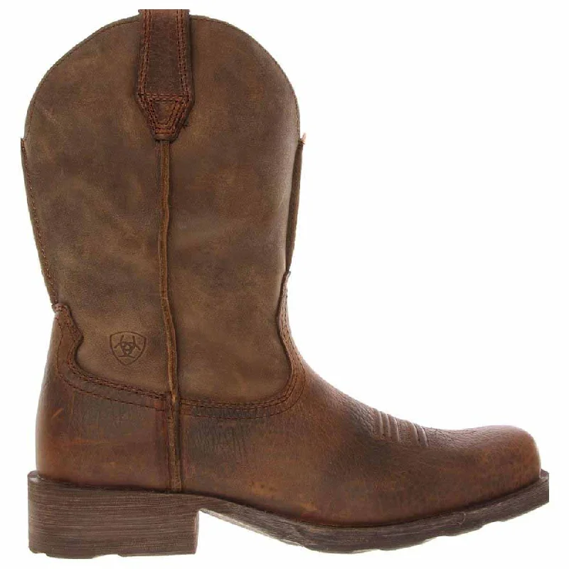 Casual Walking Boots Rambler Square Toe Pull On Cowboy Boots