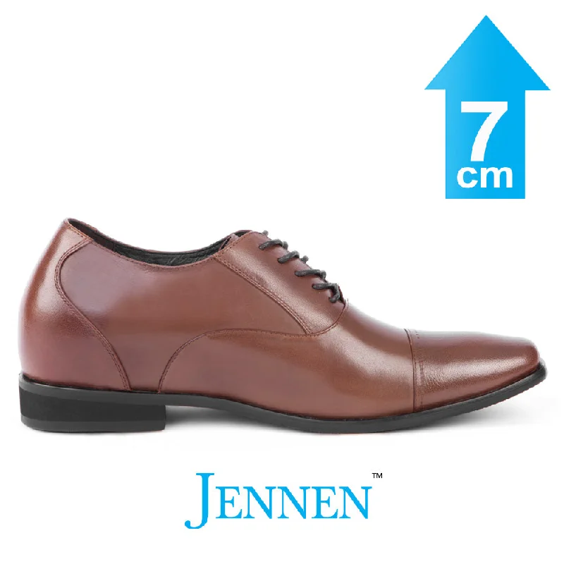 Classic Hiking Boots Mr. Gershwin Brown | 7cm Height Increasing Elevator Wedding Shoes For Men