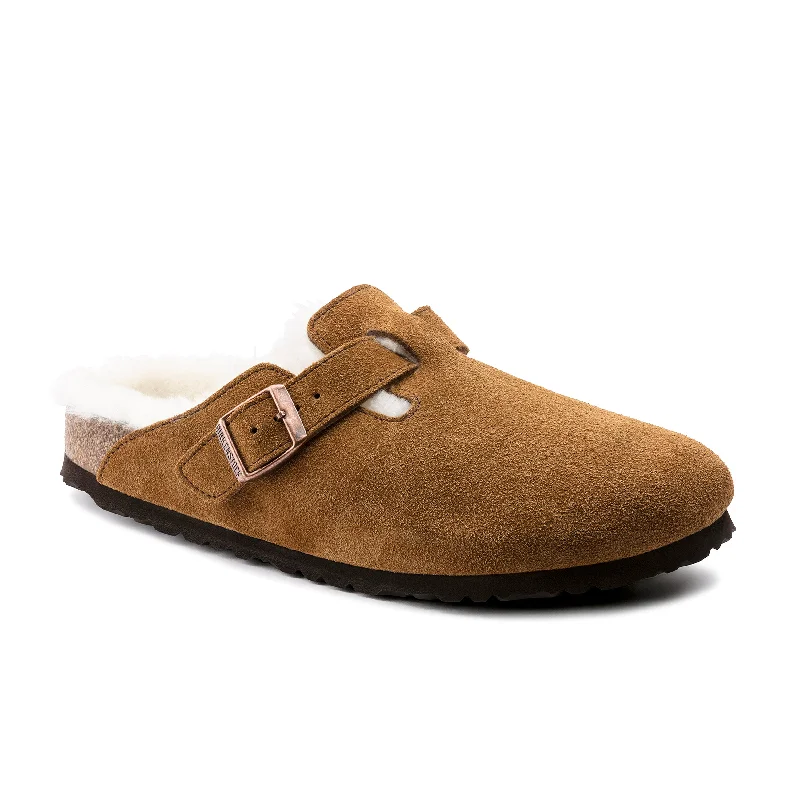 Comfortable Formal Footwear Boston Shearling Mink Suede Leather/Shearling