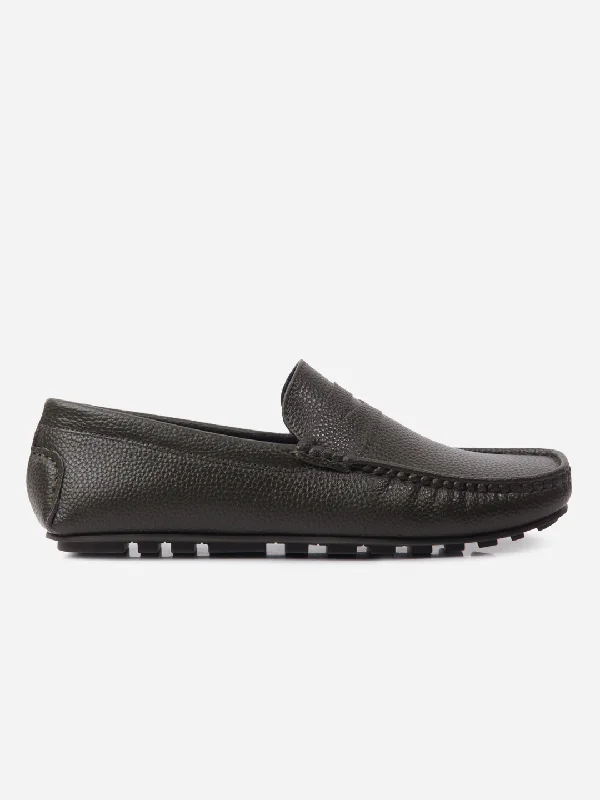 Stylish Winter Footwear Men's Olive Moc Toe Casual Loafer (IX4110)