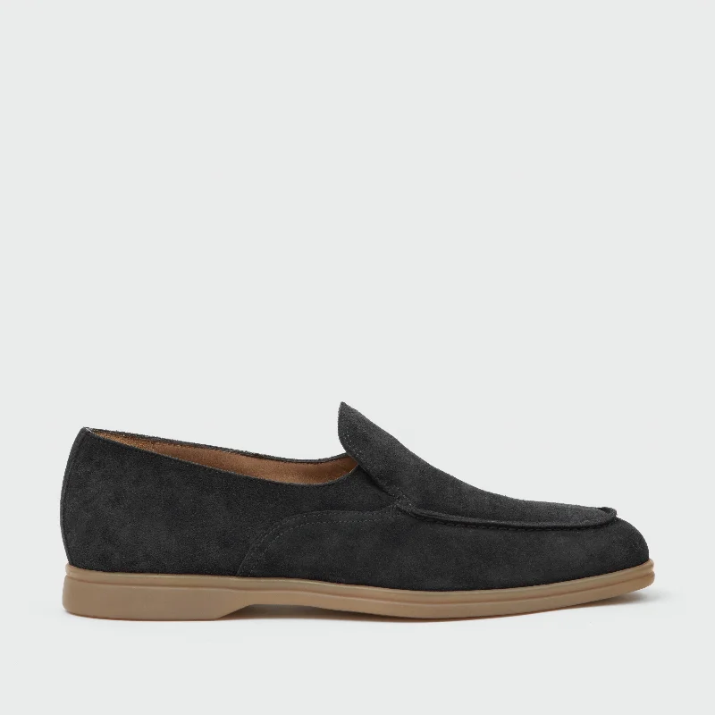 Comfortable Hiking Sandals Wharf Suede Charcoal