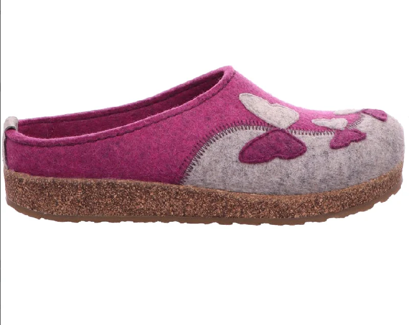 Fashionable Work Sneakers Women's Haflinger Mariposa Silver Grey Mulberry