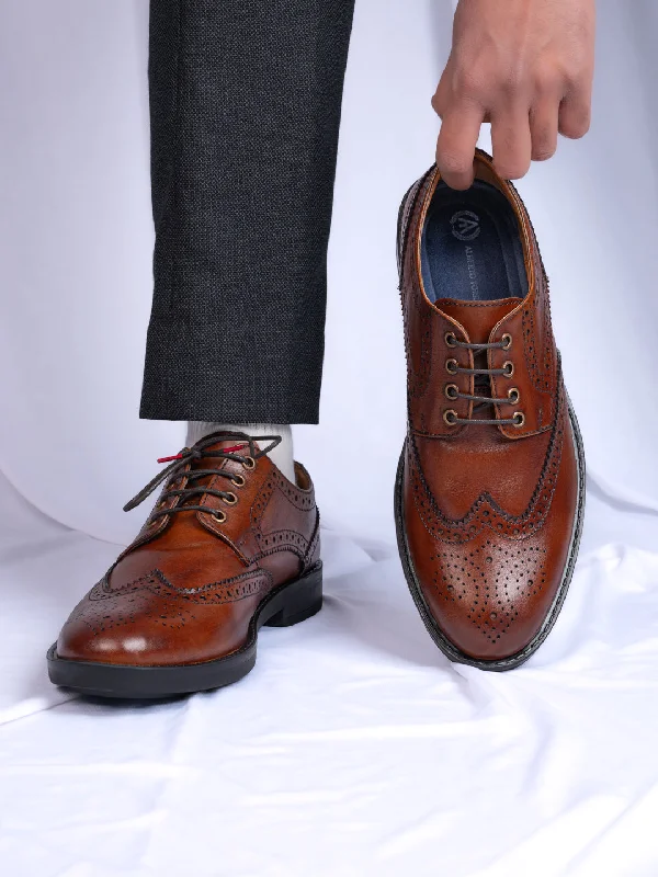 Trendy Sports Sneakers Alberto Torresi Genuine Leather Black Formal Brogue Shoes