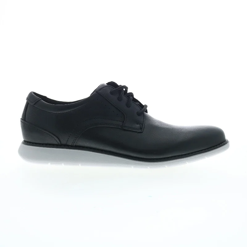 Stylish Running Sneakers Rockport Total Motion Craft Plain Toe Mens Black Oxfords Plain Toe Shoes