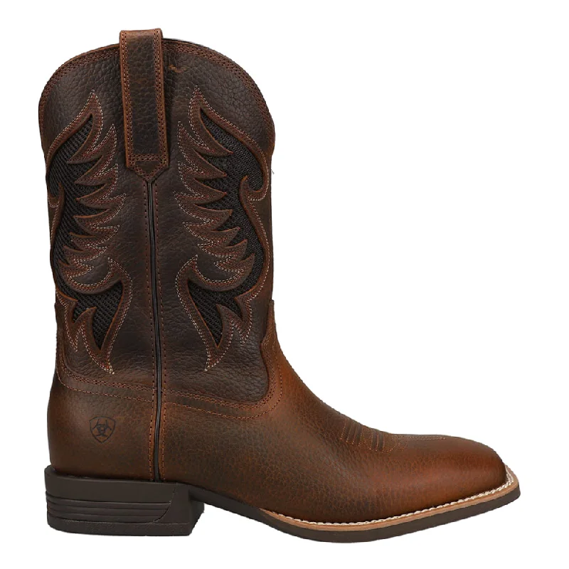 Trendy High Heels For Sale Cowpuncher Venttek Embroidered Tool-Inlayed Square Toe Cowboy Boots