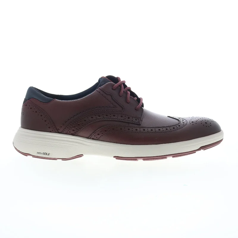 Stylish Work Sneakers Rockport Noah Wingtip Mens Burgundy Wide Oxfords Wingtip & Brogue Shoes