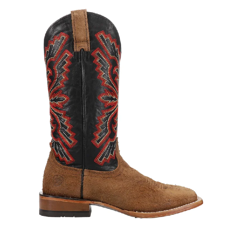 Comfortable Platform Boots Sting Embroidered Square Toe Pull On Cowboy Boots