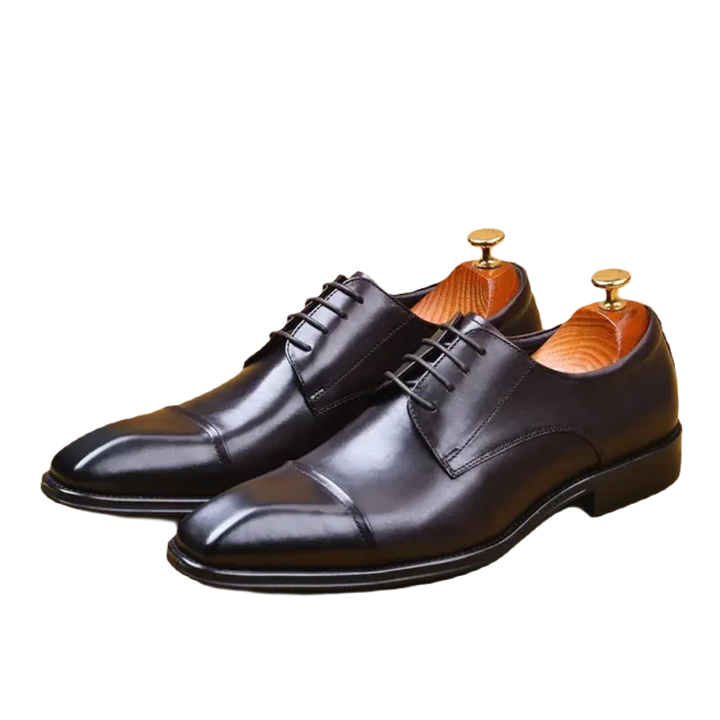 Fashionable Work Sneakers La Finezza 4 - Captoe Italian style leather derby Dress Shoes