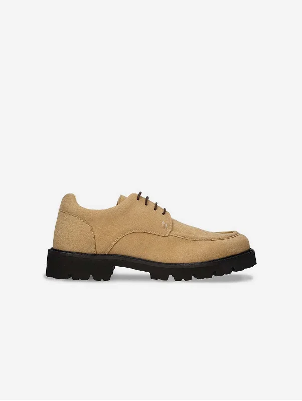Best Hiking Boots For Winter Luke Men's Vegan Suede Derby Shoes | Beige