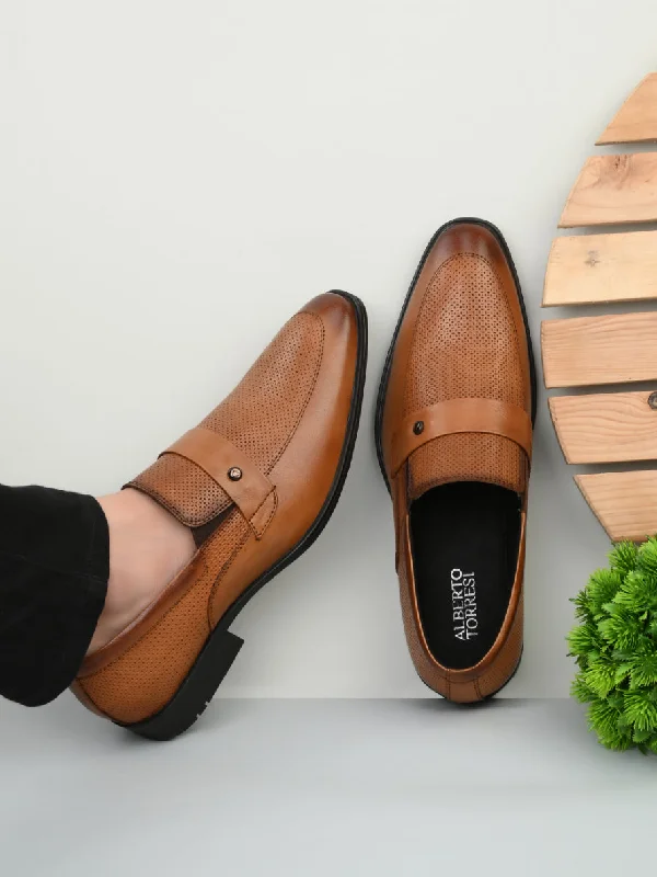 Comfortable Winter Sneakers Alberto Torresi Tan Formal Shoe For Men