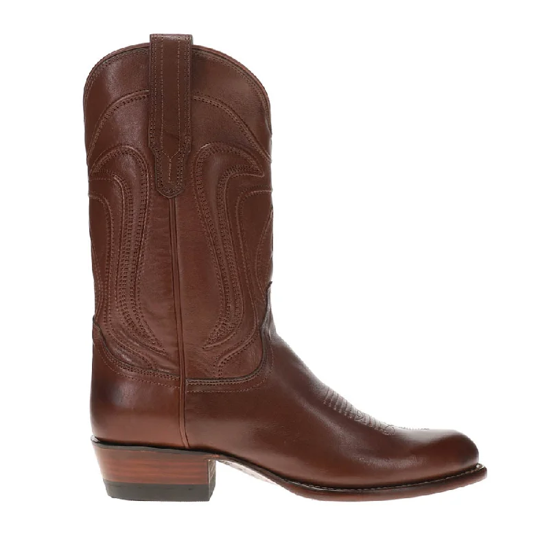 Classic Hiking Footwear The Cartwright Embroidered Round Toe Pull On Cowboy Boots