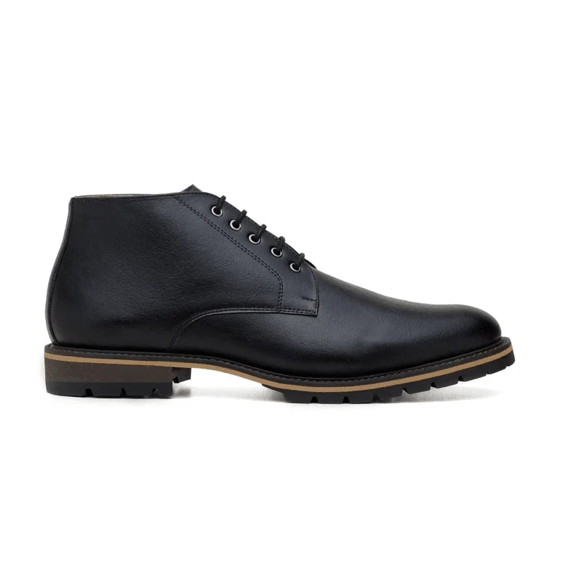 Luxury Sandals For Sale 'Roger' vegan men's lace-up boots by Ahimsa - black