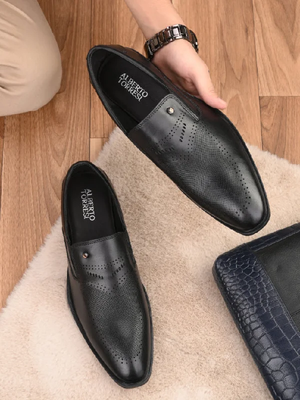 Outdoor Sneakers Collection Alberto Torresi Black Formal Shoe For Men