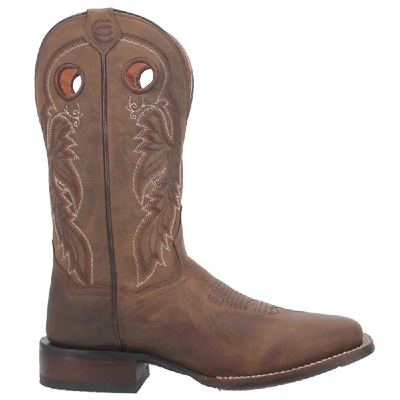 Fashionable Hiking Shoes Abram Embroidered Square Toe Pull On Cowboy Boots