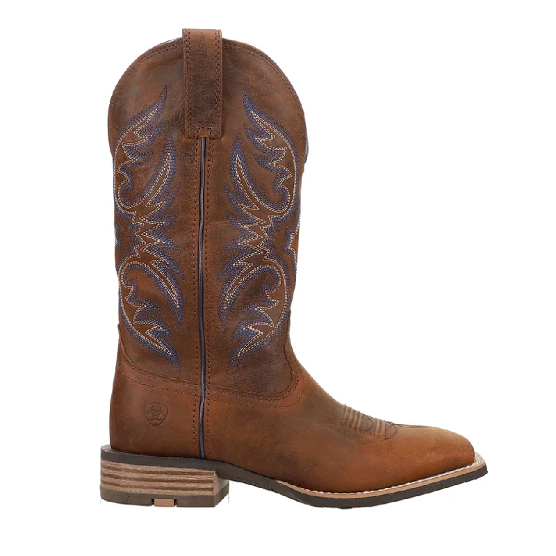 Waterproof Loafers Ricochet Embroidered Square Toe Pull On Cowboy Boots